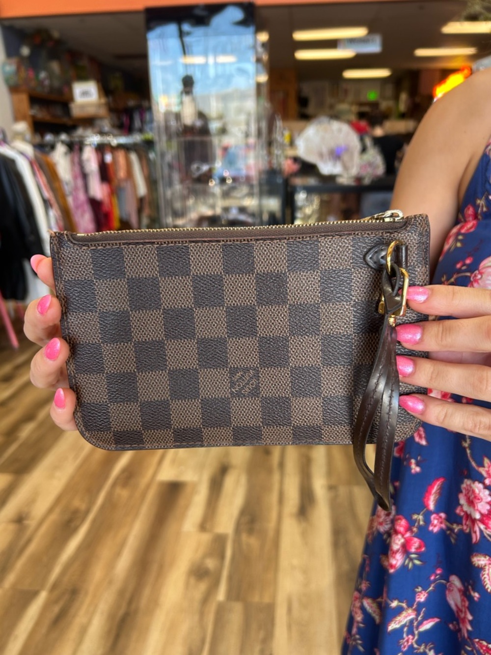Louis Vuitton Neverfull PM Pochette in Damier Ebene